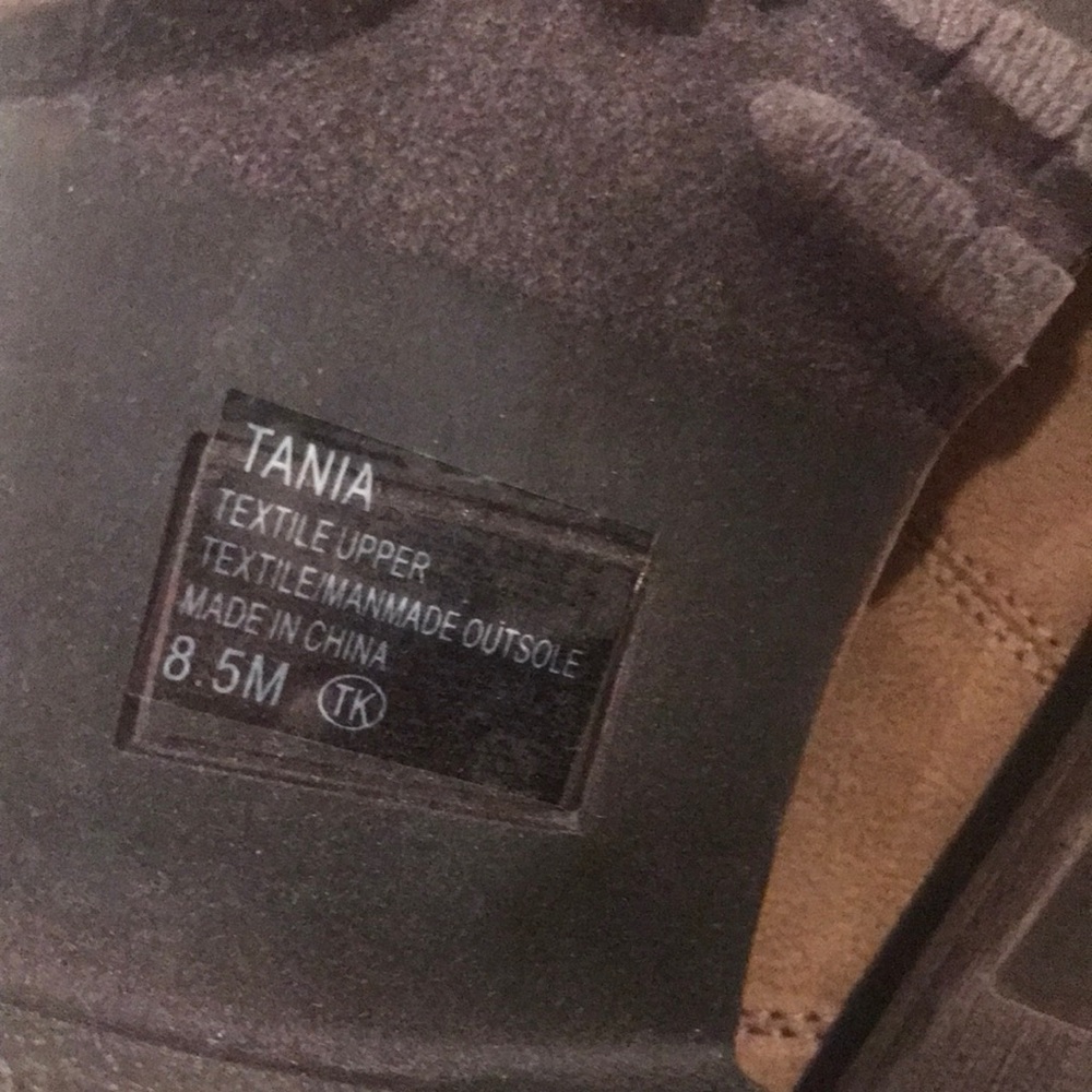 Pop Tan and Gray Combat Boots - Picture 2 of 7